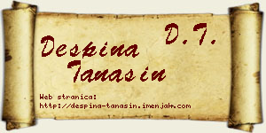 Despina Tanasin vizit kartica